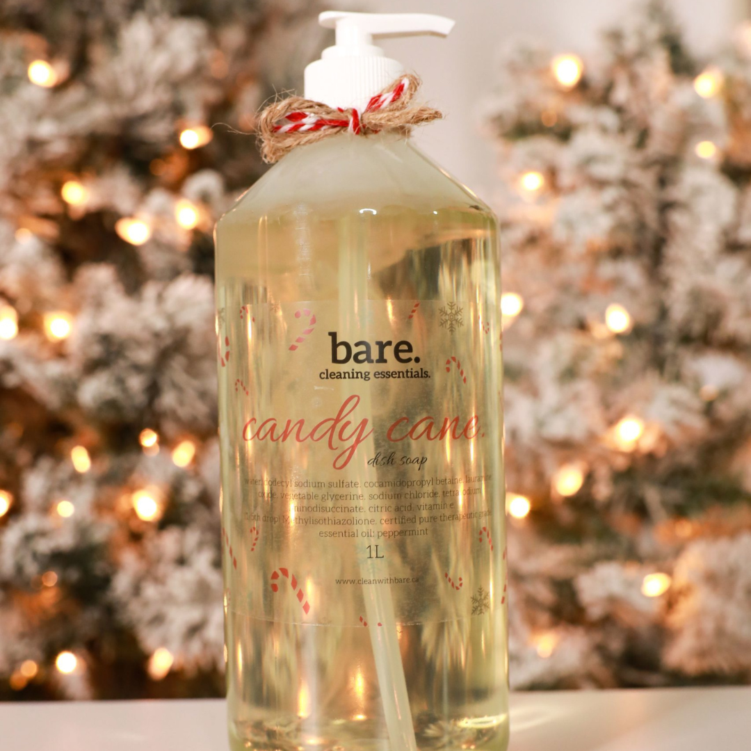 Holiday Candy Cane Natural Dish Soap (1L)