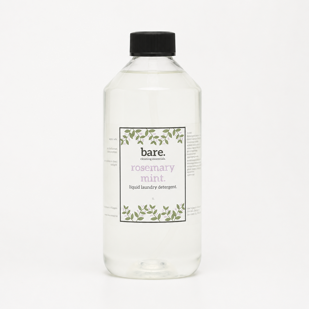Rosemary Mint Natural Liquid Laundry Detergent (1L) - No pump