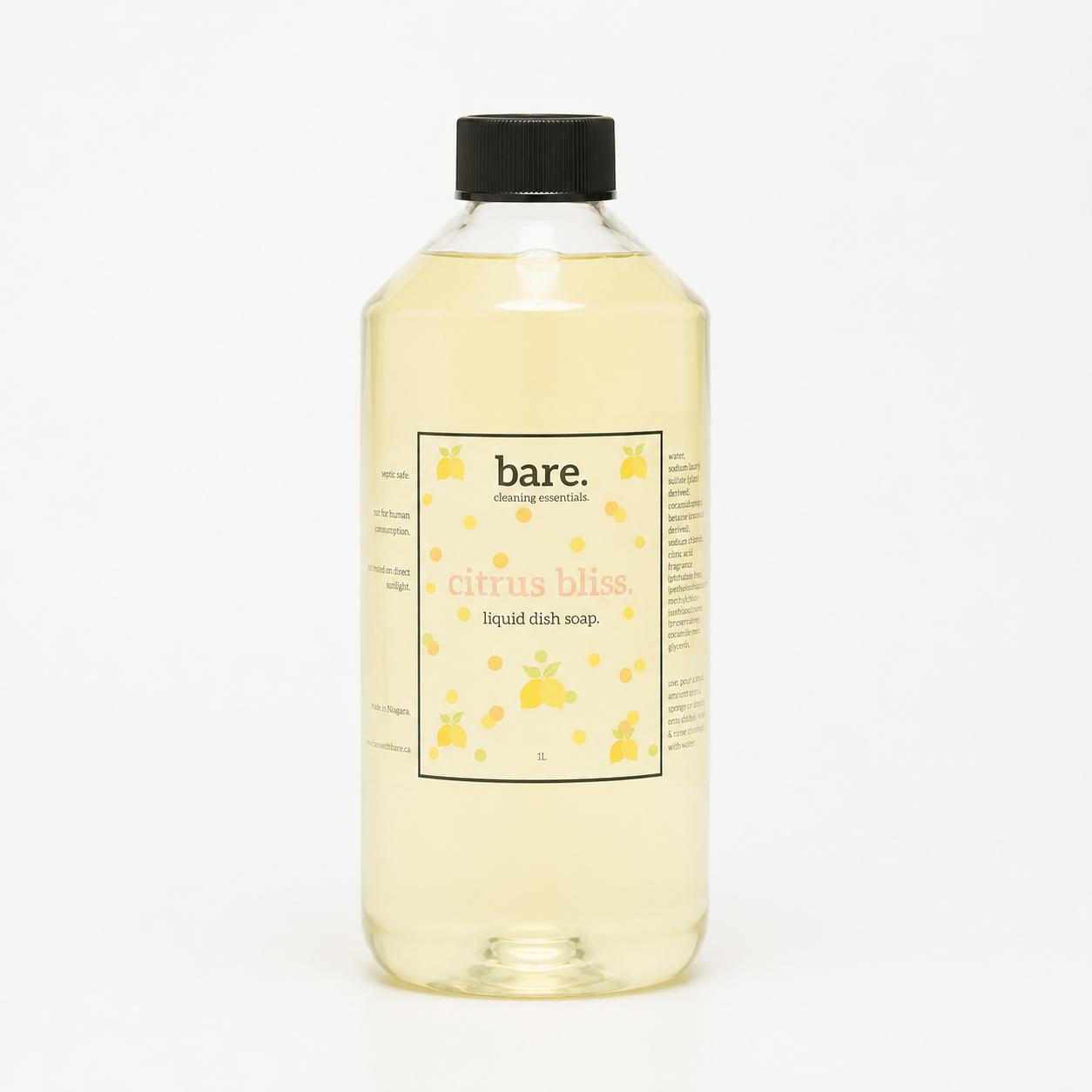 Citrus Bliss Natural Dish Soap (1L) - No pump